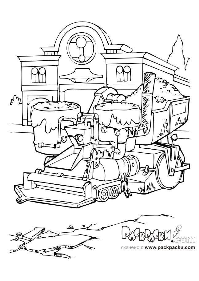 Fisă de colorat cu Cars de colorat p64