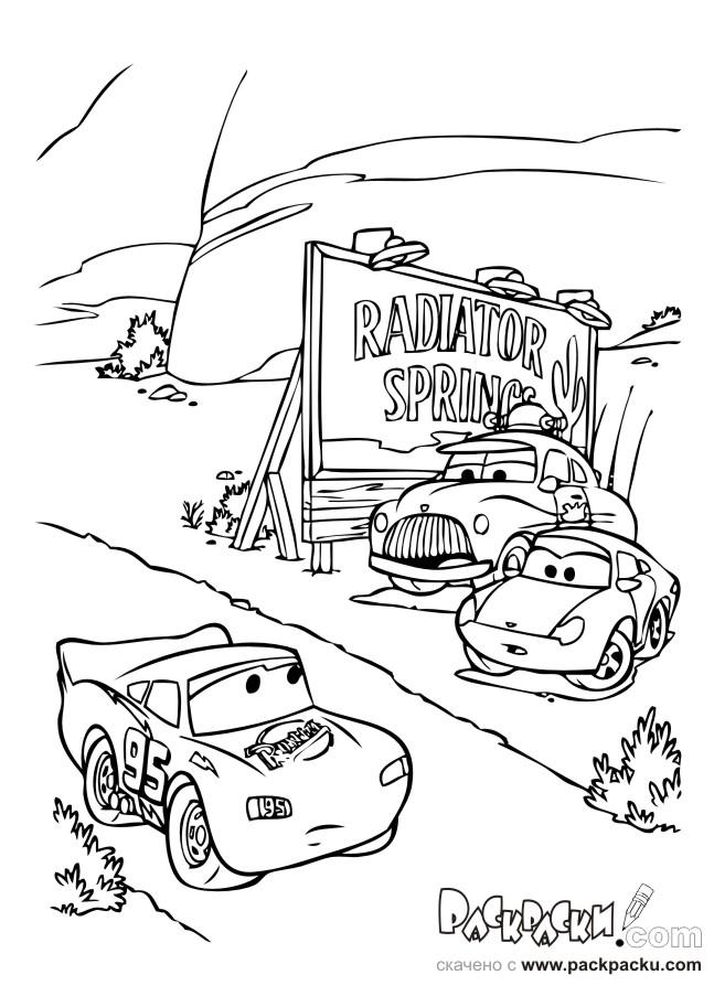 Fisă de colorat cu Cars de colorat p66