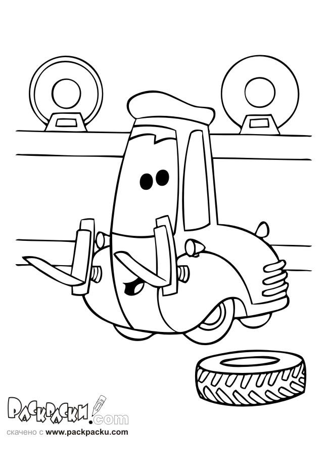 Fisă de colorat cu Cars de colorat p68