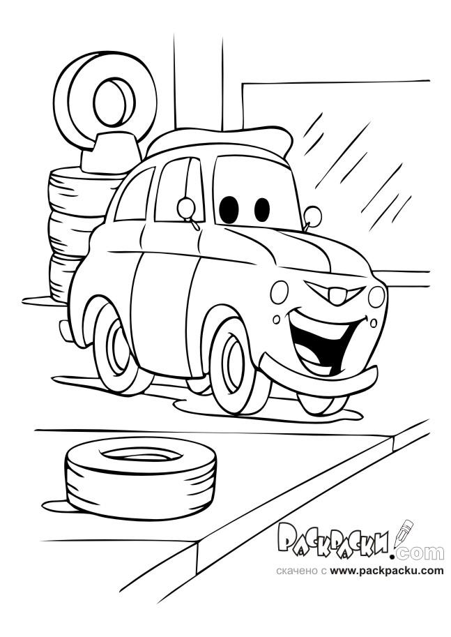 Fisă de colorat cu Cars de colorat p69