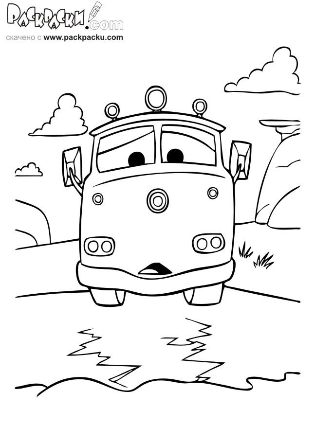 Fisă de colorat cu Cars de colorat p70