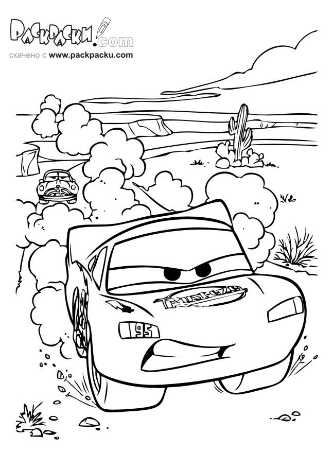 Fisă de colorat cu Cars de colorat p72