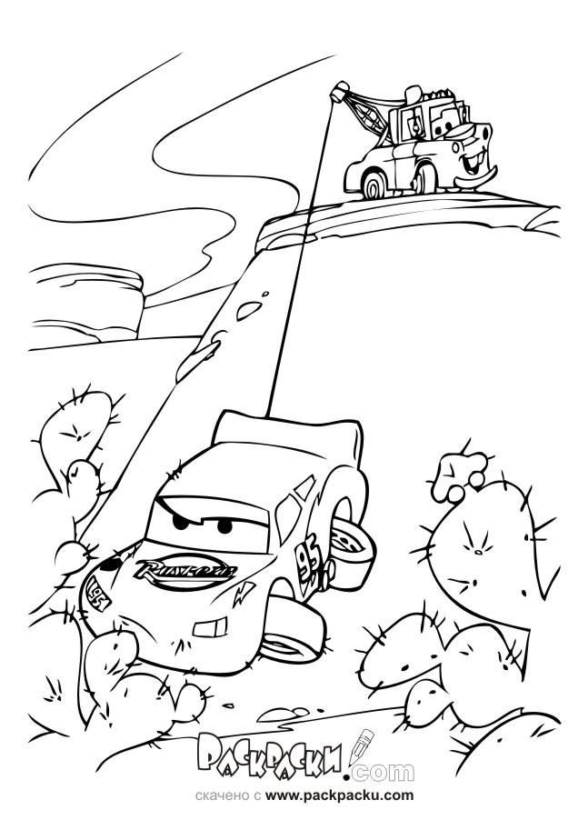 Fisă de colorat cu Cars de colorat p73