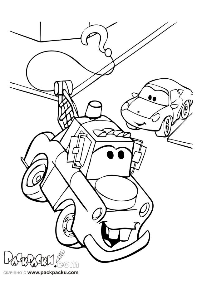 Fisă de colorat cu Cars de colorat p75
