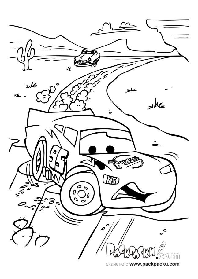 Fisă de colorat cu Cars de colorat p76