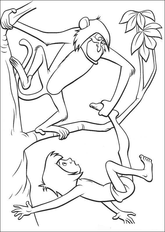 Fisă de colorat cu Cartea junglei de colorat p83