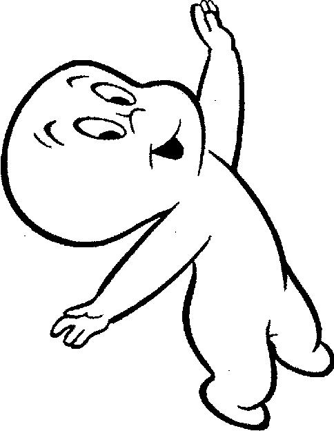 Fisă de colorat cu Casper de colorat p08