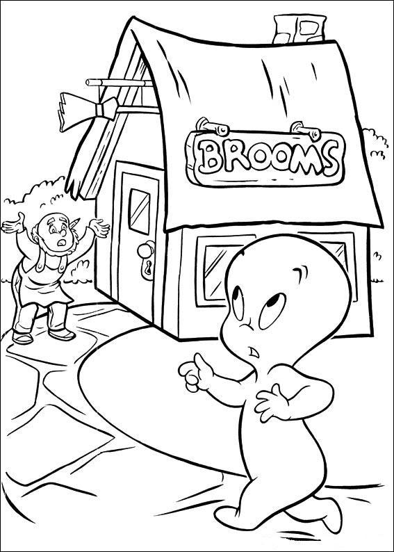 Fisă de colorat cu Casper de colorat p15