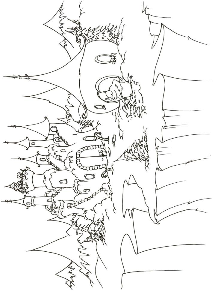 Fisă de colorat cu Castele de colorat p01