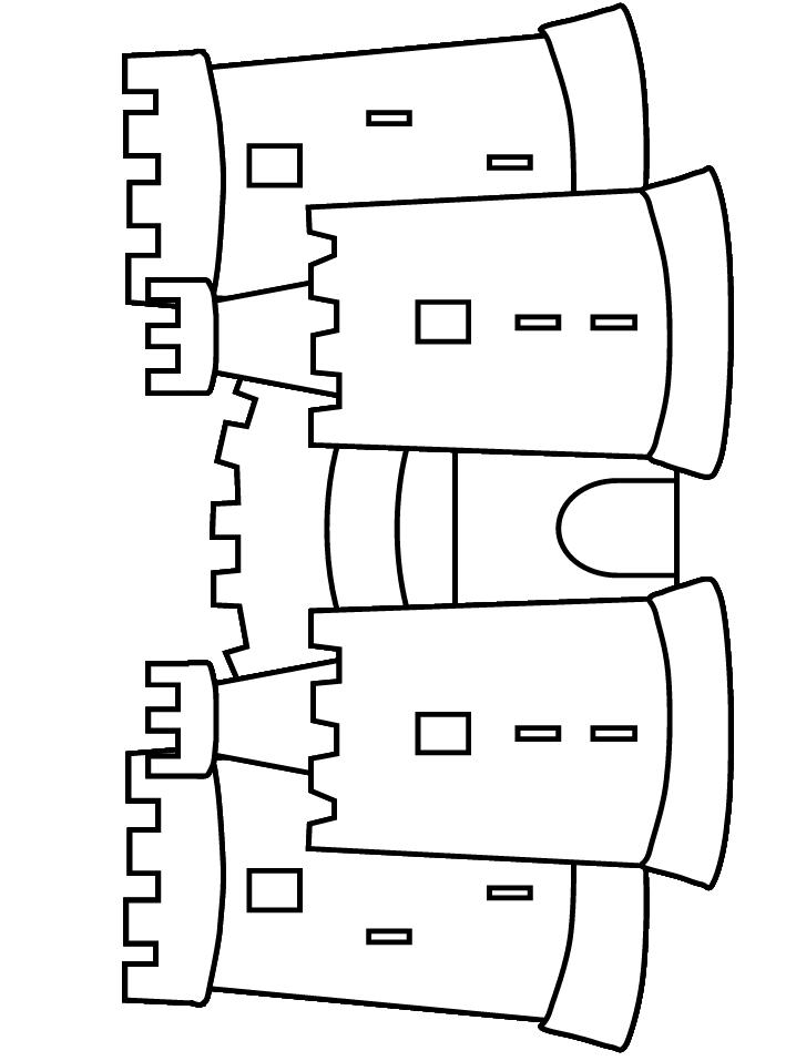 Fisă de colorat cu Castele de colorat p09