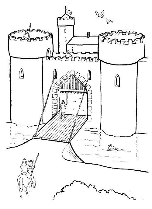 Fisă de colorat cu Castele de colorat p19