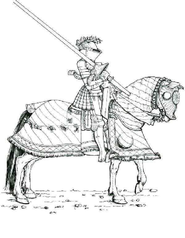 Fisă de colorat cu Cavaleri de colorat p02