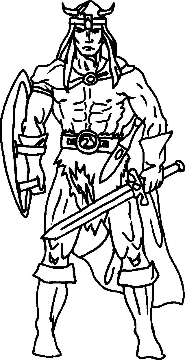 Fisă de colorat cu Cavaleri de colorat p12