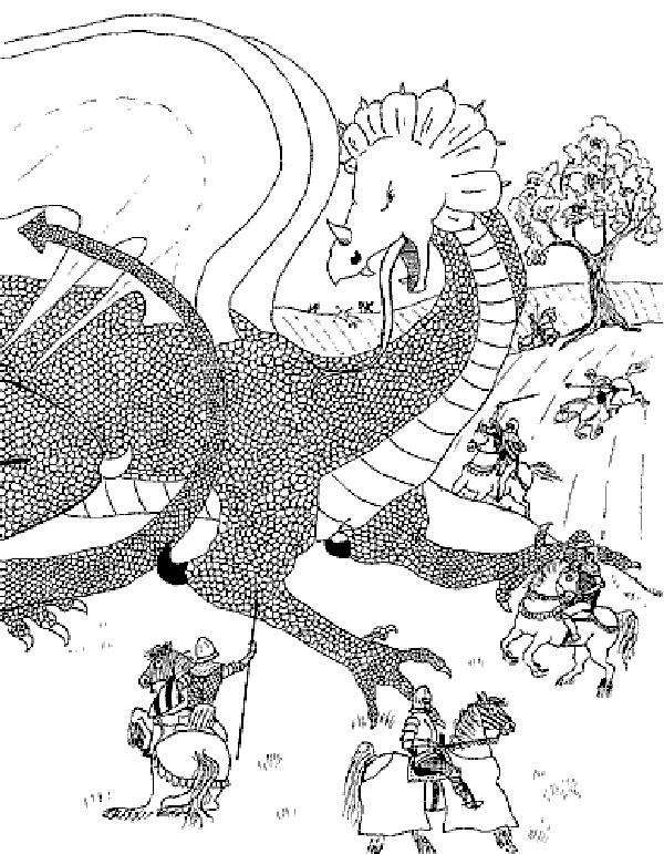 Fisă de colorat cu Cavaleri de colorat p18