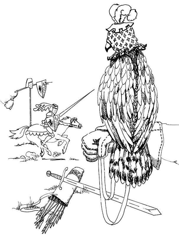 Fisă de colorat cu Cavaleri de colorat p22