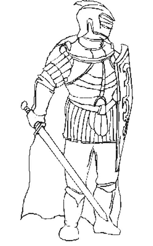 Fisă de colorat cu Cavaleri de colorat p23