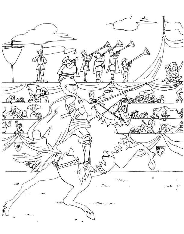 Fisă de colorat cu Cavaleri de colorat p41