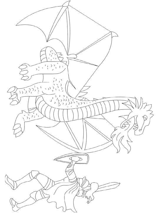 Fisă de colorat cu Cavaleri de colorat p45