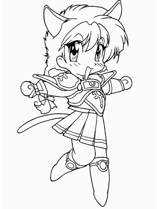 Fisă de colorat cu Cavalerul magic rayearth de colorat p08