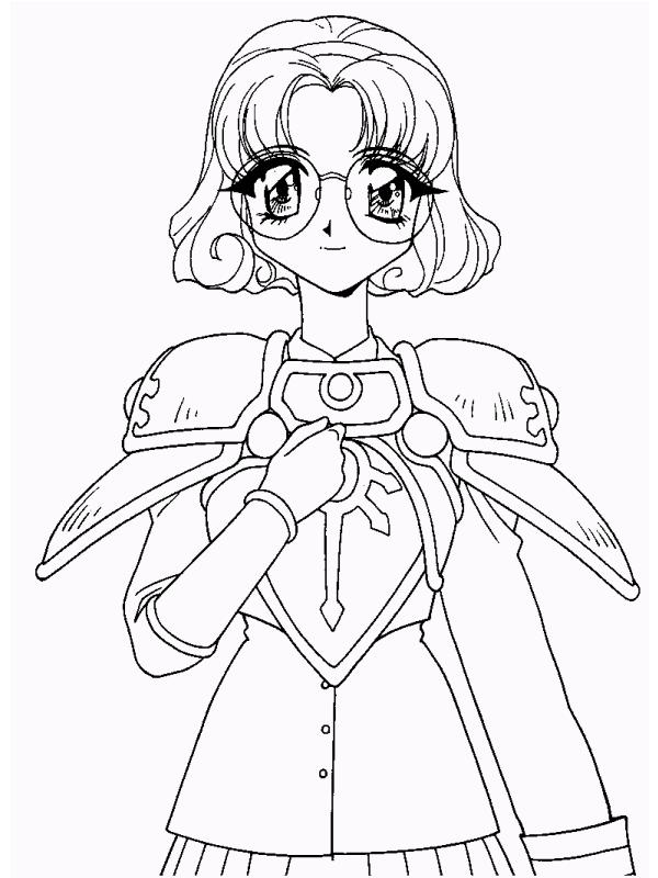 Fisă de colorat cu Cavalerul magic rayearth de colorat p10