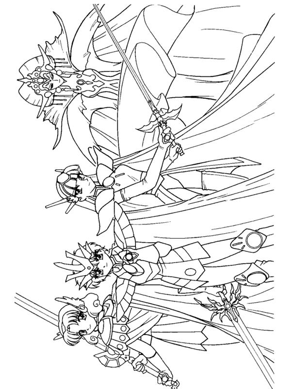 Fisă de colorat cu Cavalerul magic rayearth de colorat p12