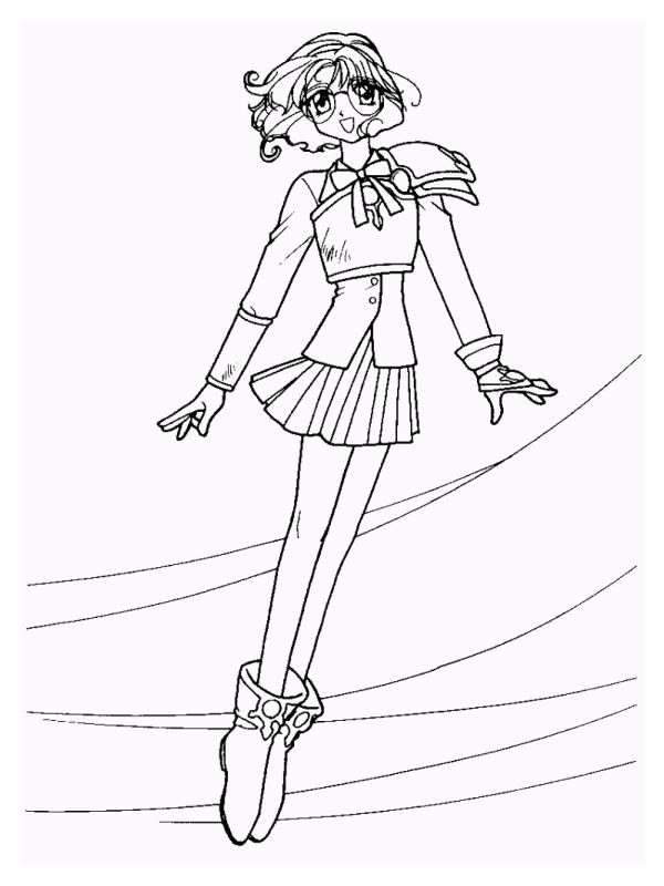 Fisă de colorat cu Cavalerul magic rayearth de colorat p16