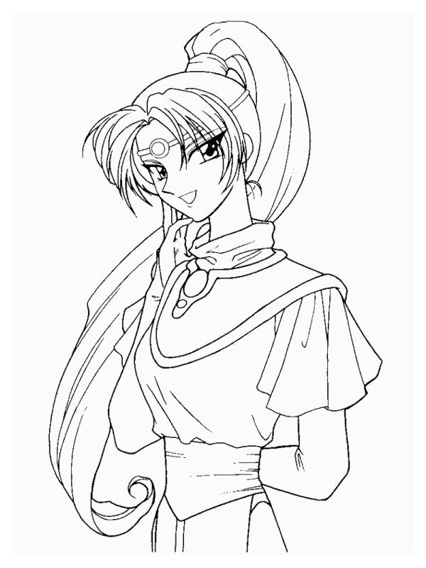 Fisă de colorat cu Cavalerul magic rayearth de colorat p17