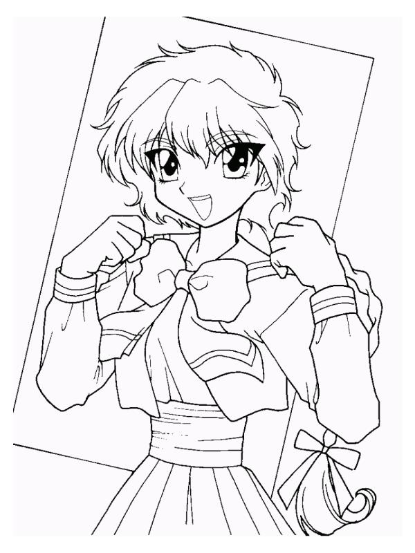 Fisă de colorat cu Cavalerul magic rayearth de colorat p18