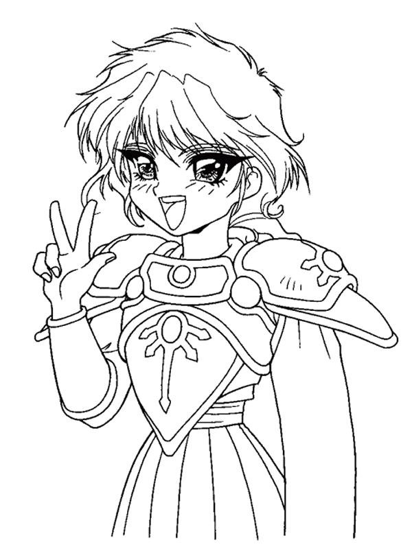 Fisă de colorat cu Cavalerul magic rayearth de colorat p20