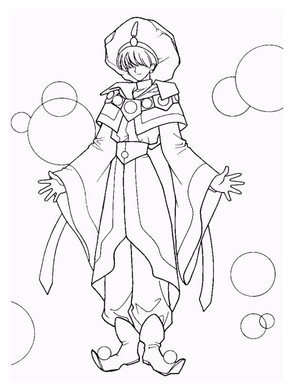 Fisă de colorat cu Cavalerul magic rayearth de colorat p21