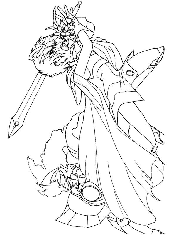 Fisă de colorat cu Cavalerul magic rayearth de colorat p24