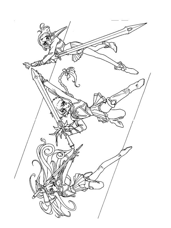Fisă de colorat cu Cavalerul magic rayearth de colorat p27