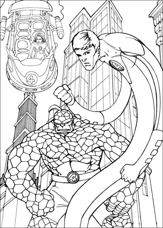 Fisă de colorat cu Cei patru fantastici de colorat p10