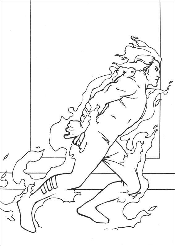 Fisă de colorat cu Cei patru fantastici de colorat p47