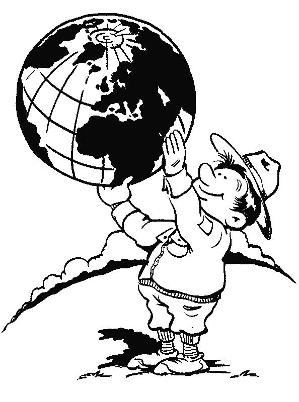 Fisă de colorat cu Cercetasi de colorat p01