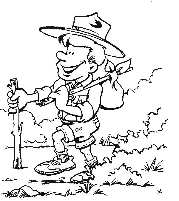 Fisă de colorat cu Cercetasi de colorat p06