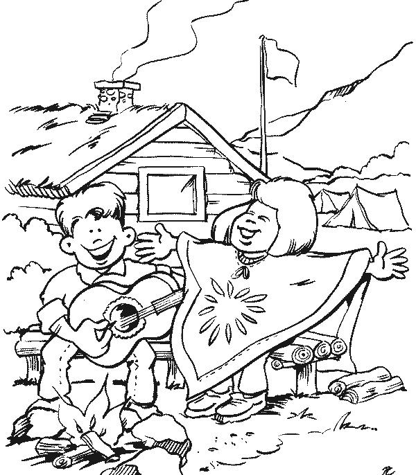 Fisă de colorat cu Cercetasi de colorat p10