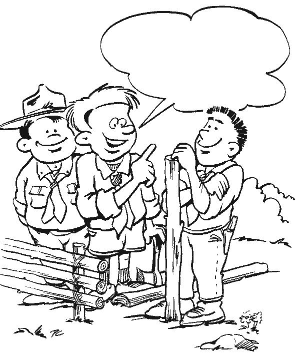 Fisă de colorat cu Cercetasi de colorat p11