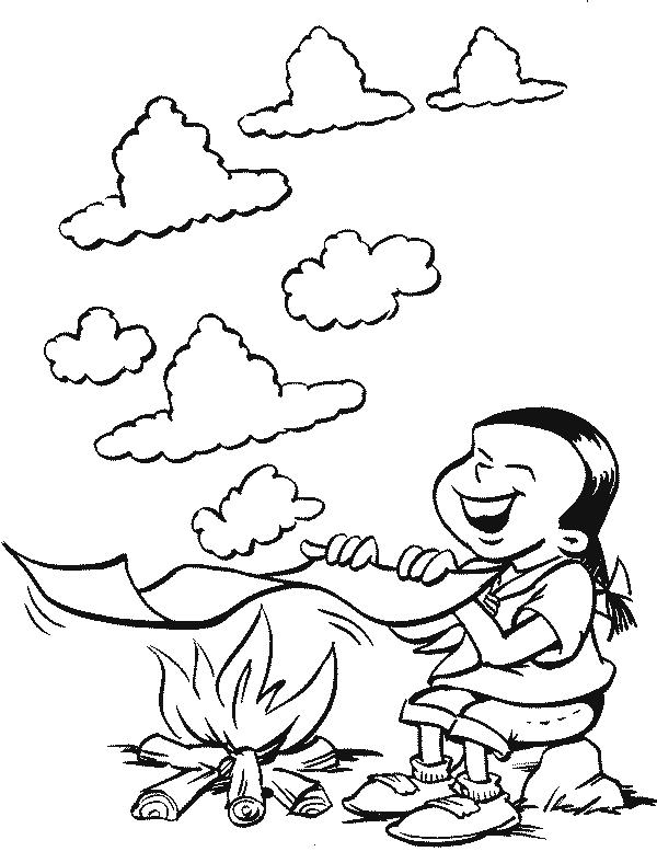 Fisă de colorat cu Cercetasi de colorat p13