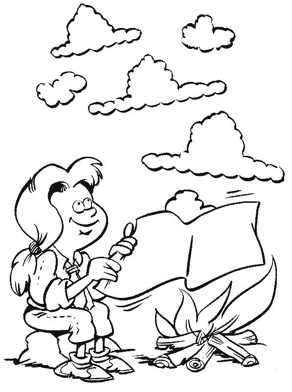 Fisă de colorat cu Cercetasi de colorat p14