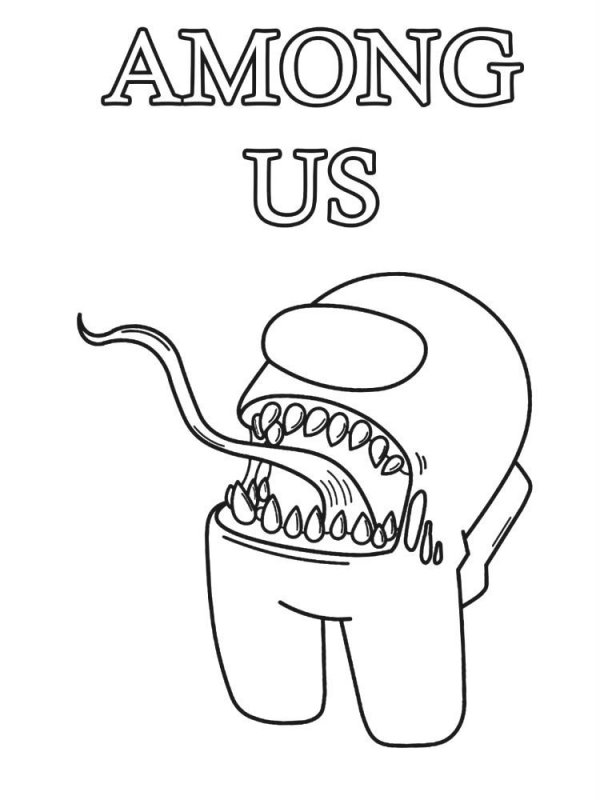 Fisă de colorat cu Among Us de colorat p5