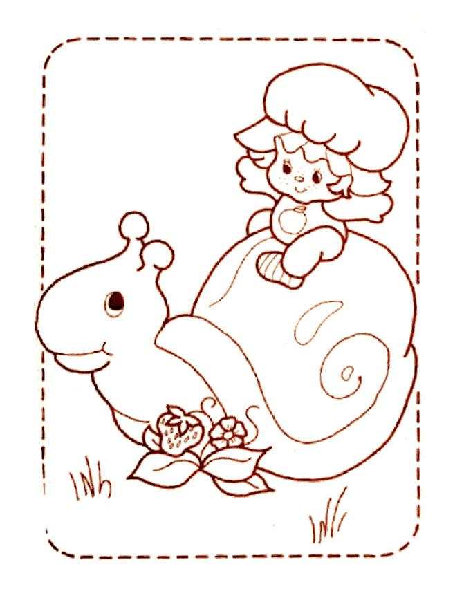 Fisă de colorat cu Charlotta cu capsuni de colorat p07