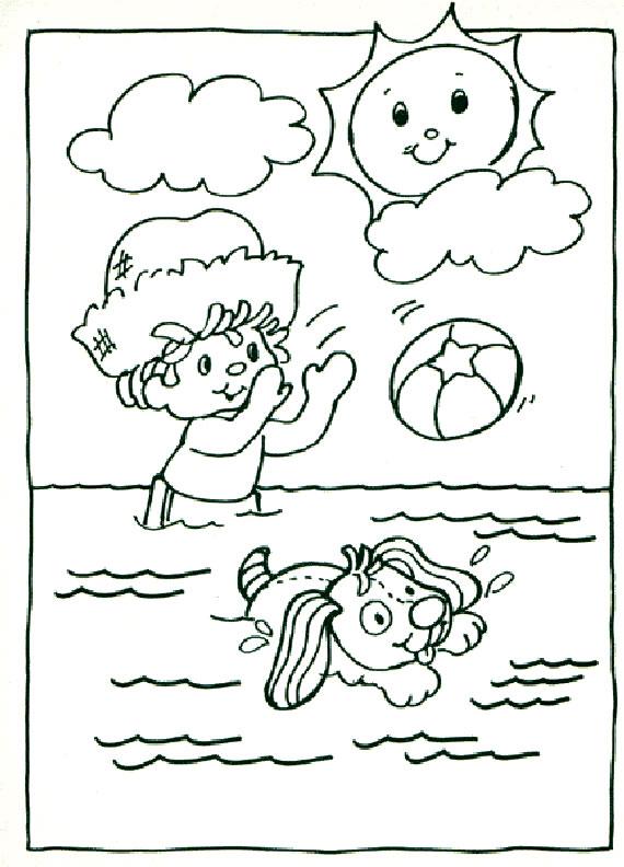 Fisă de colorat cu Charlotta cu capsuni de colorat p09