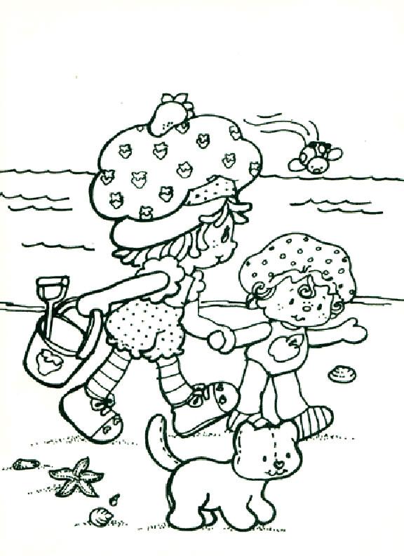 Fisă de colorat cu Charlotta cu capsuni de colorat p10