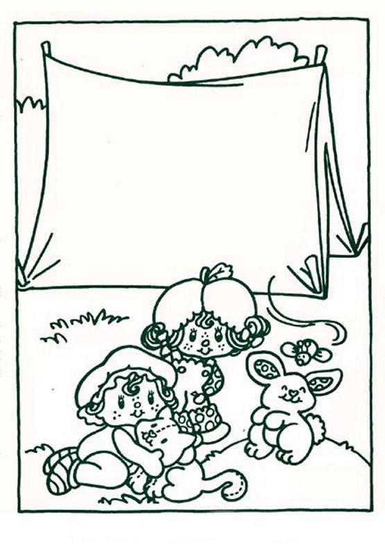 Fisă de colorat cu Charlotta cu capsuni de colorat p11