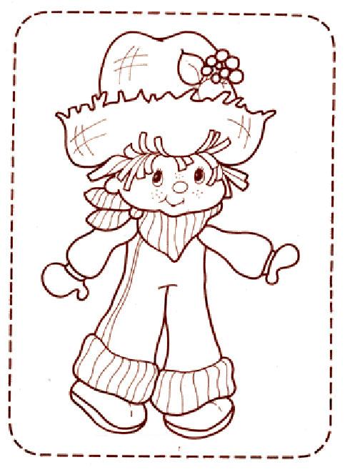 Fisă de colorat cu Charlotta cu capsuni de colorat p13