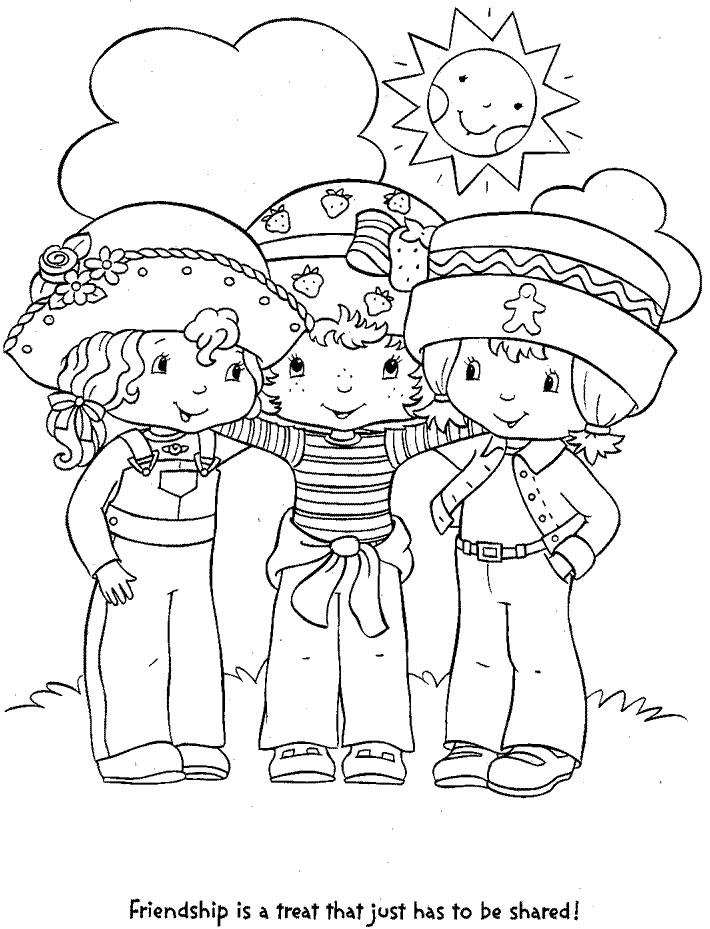 Fisă de colorat cu Charlotta cu capsuni de colorat p30