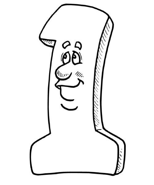 Fisă de colorat cu Cifrele de colorat p01