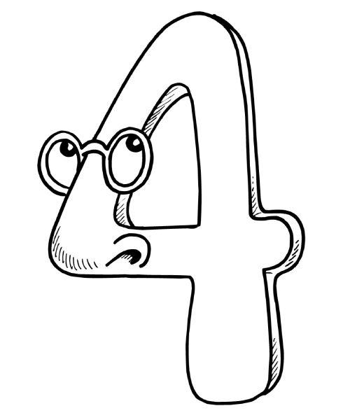 Fisă de colorat cu Cifrele de colorat p04