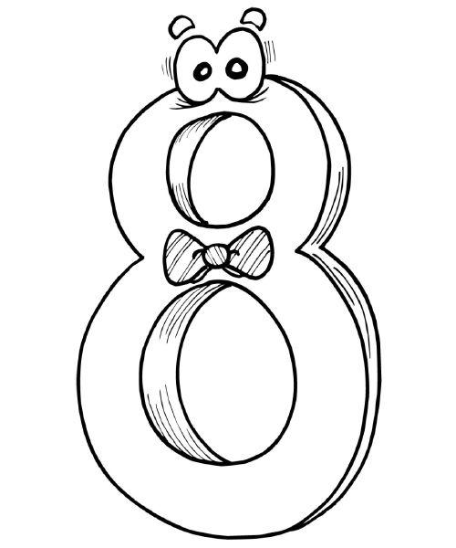 Fisă de colorat cu Cifrele de colorat p08